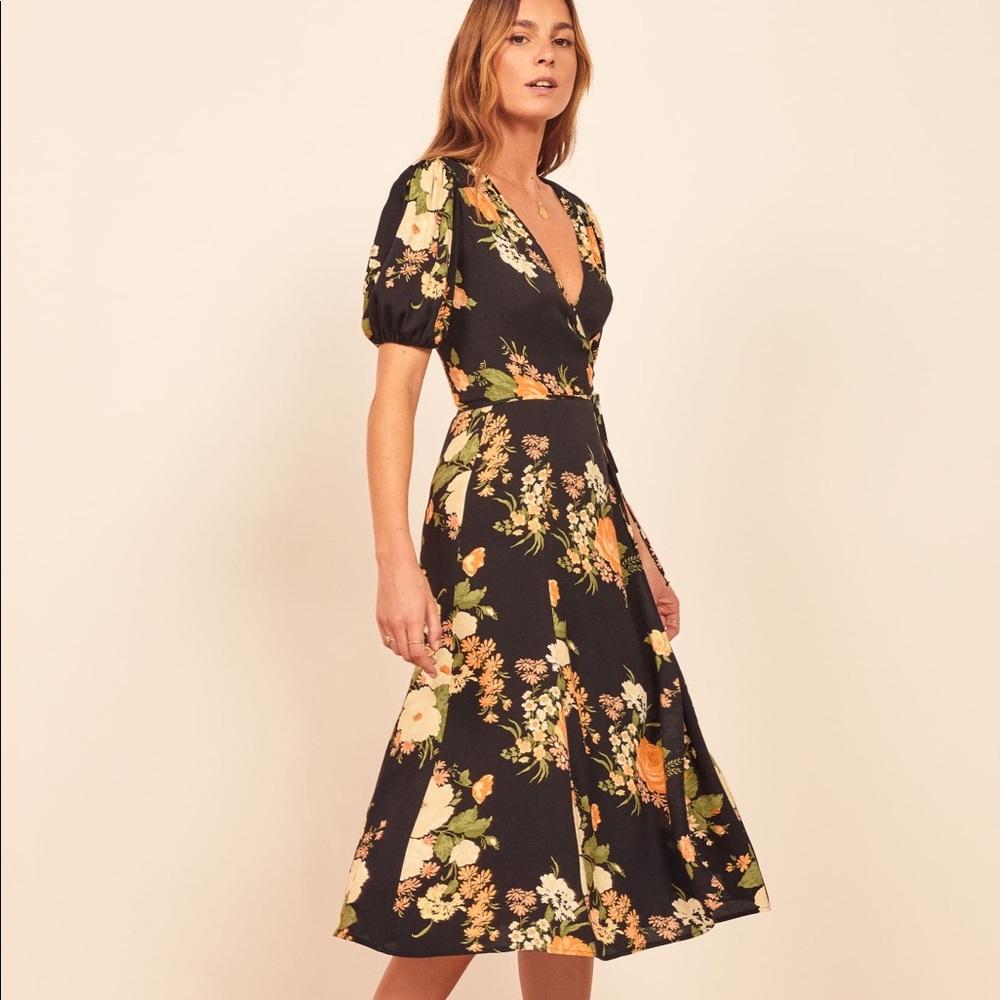 NWT Reformation Augustina Cezanne Wrap Dress XS
